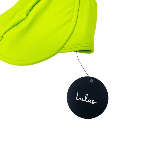 NWT Lulus Beach Vibes Lime Green Underwire Bikini Top Size M - Picture 4 of 8